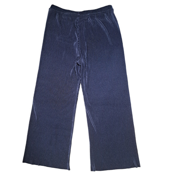 R O & D E Black Ribbed Wide Leg Pants Size Small - Picture 1 of 5